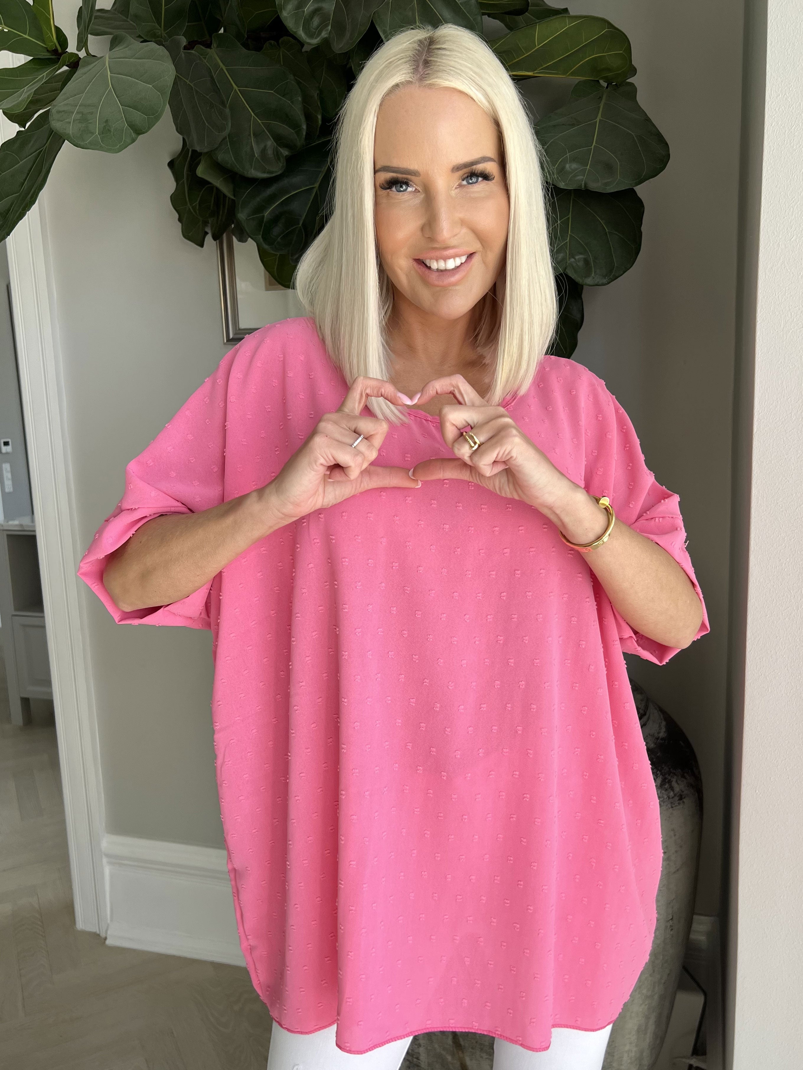 Mileah - Sød bluse med prikket detaljer